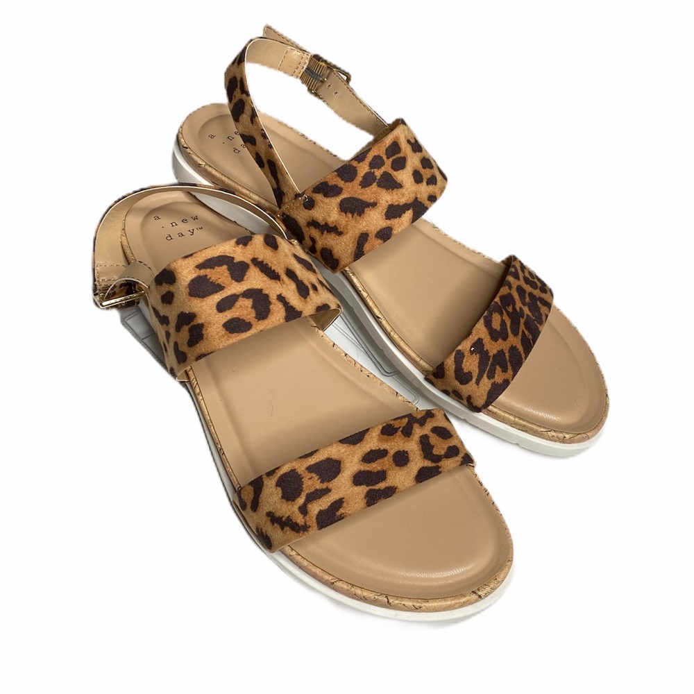 Malia Brown Tiger Print Sandals